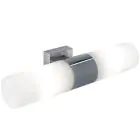 Nordlux Tangens Applique Murale Verre et Métal Chrome - Extérieur | IP44 - Convient pour 2x E14