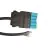 Noxion GST - Compatible Câble d’alimentation Noir - Mâle + Extrémités ouvertes - 2m - 5 pole 0.75mm2