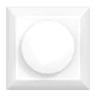 Noxion Cache interrupteur rotatif pour Variateur LED | Bord Doux - Blanc