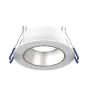 Noxion LED Spot Ares Diep ring Wit - met Binnenring Zilver | Zaagmaat 68mm - incl. GU10 Fitting